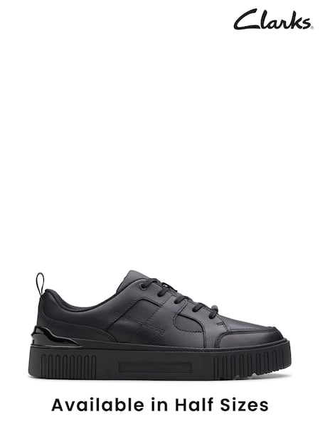 Clarks Black Standard Fit (F) Leather Oslo Flare Shoes (K84260) | €69 - €72