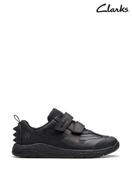 Clarks Black Standard Fit (F) Leather Steggy Pace Shoes (K84284) | 290 zł - 315 zł