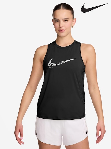 Nike Black One Swoosh Dri-FIT Graphic Running Tank Top (K84463) | €11