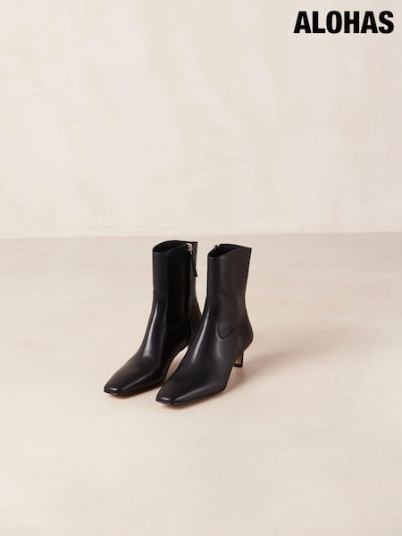 Alohas Black Nash Suede Leather Ankle Boots (K84595) | €147