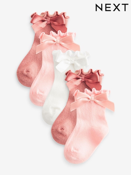 Rosa - Bow Baby Socks 5 Pack (0mths-2yrs) (K84600) | 10 €
