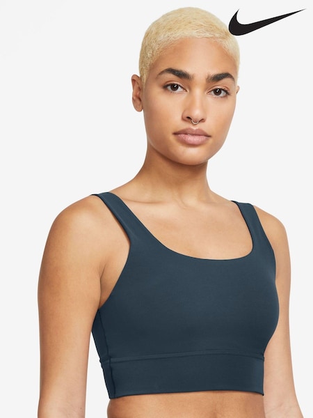 Nike Armory Navy Zenvy Medium-Support Padded Longline Sports Bra (K84602) | €34