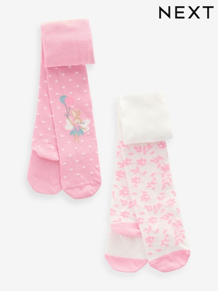 Pink Fairy Baby Tights 2 Pack (0mths-2yrs) (K84704) | AED32