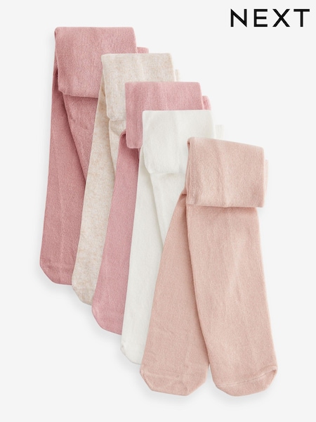 Pink Baby Tights 5 Pack (0mths-2yrs) (K84720) | BGN 51