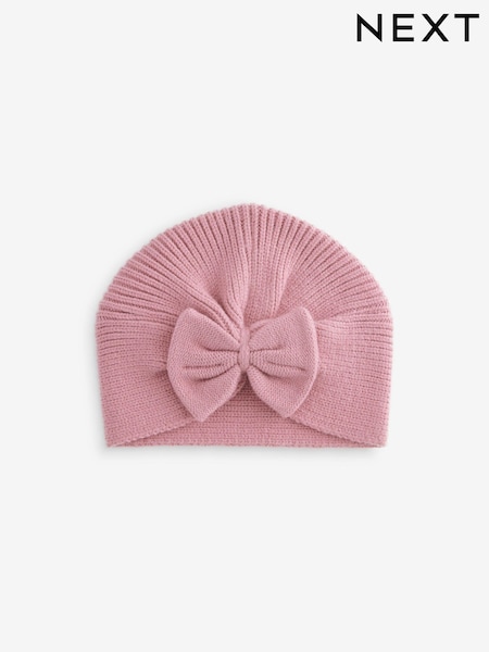 Pembe - Baby Knitted Bow Turban Hat (0mths-3yrs) (K84745) | ₺222