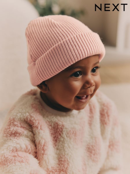 Pink - Baby Beanie Hats 2 Pack (0mths-2yrs) (K84762) | 9 €