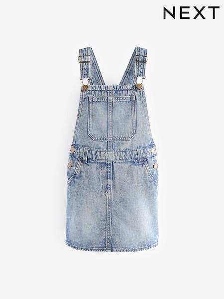 כחול  - Denim Pinafore Dress (3-16yrs) (K84807) | ‏55‏₪ - ‏75‏ ₪