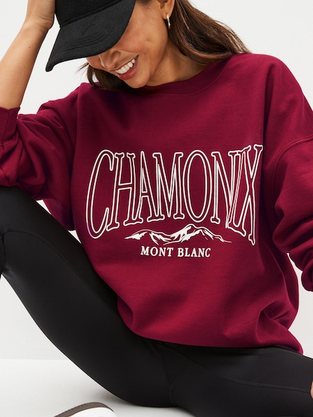 Red Chamonix Graphic Sweatshirt (K84819) | €19