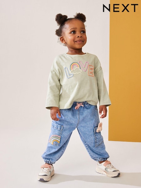 Denim Character Denim 100% Cotton Cargo Trousers (3mths-7yrs) (K84859) | €8.50 - €11.50
