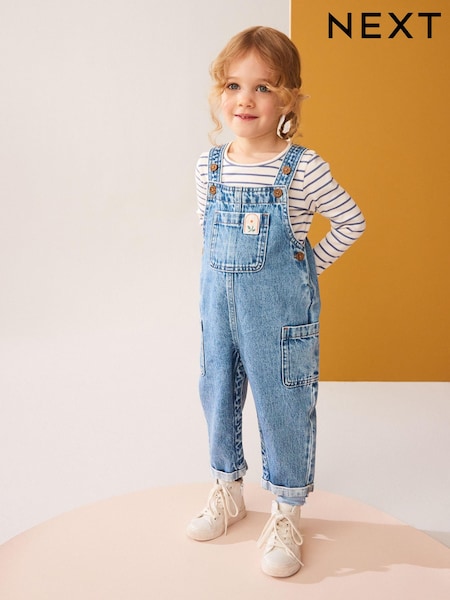 Denim 100% Cotton Dungarees (3mths-7yrs) (K84882) | $30 - $37