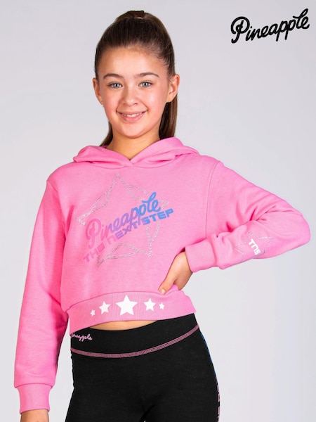 Pineapple Pink X The Next Step Logo Crop Hoodie (K84960) | €39