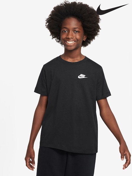 Negru - Tricou Nike Club 100% bumbac (K84982) | 112 LEI