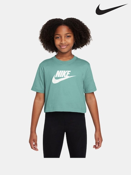 Nike Green Frost Cropped 100% Cotton T-Shirt (K85107) | €13