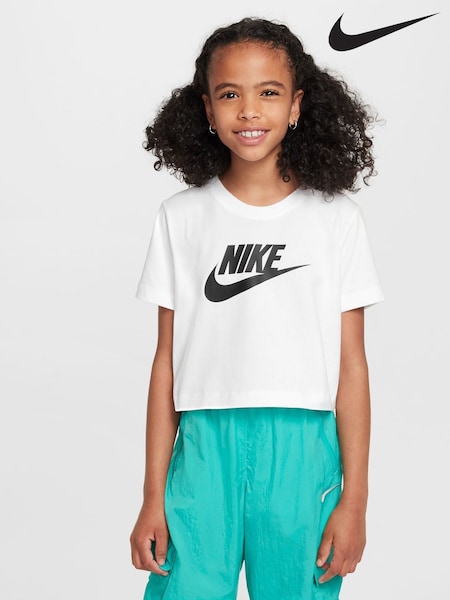 Blanco - Nike Cropped 100% Cotton T-Shirt (K85113) | 28 €