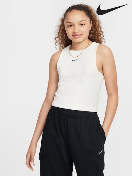 Белый - Nike Sportswear Ribbed Tank Vest Top (K85136) | €9