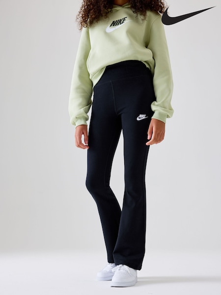 Черный - Nike High Waisted Flared Leggings (K85162) | €37