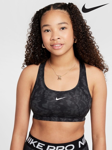 Nike Black Pro Swoosh Reversible All-Over Print Sports Bra (K85207) | € 19