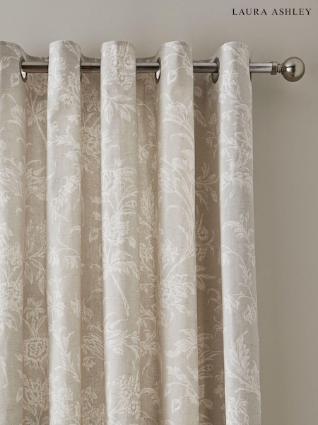 Laura Ashley Natural Lloyd Eyelet Lined Curtains (K85233) | €86 - €238