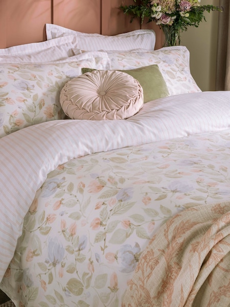 Laura Ashley Orisia Peony 100% Cotton Duvet Cover and Pillowcase Set (K85244) | €30 - €59