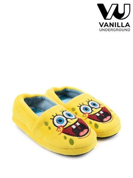 Vanilla Underground Yellow Spongebob Kids Character Slippers (K85371) | €20