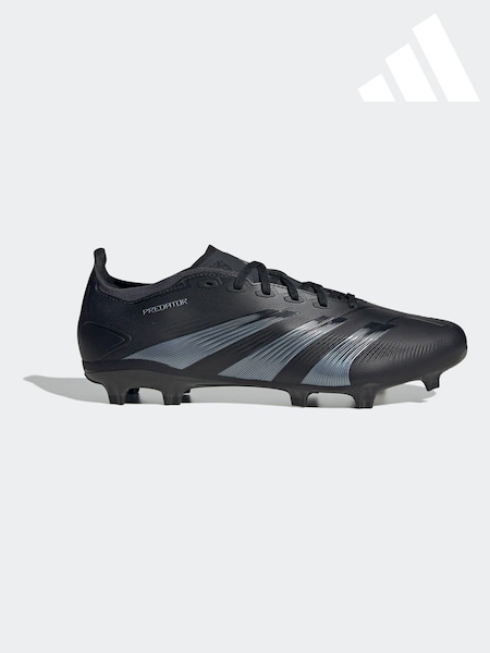 Negru întunecat - Ghete de fotbal Adidas Predator League pentru teren ferm (K85455) | 596 LEI