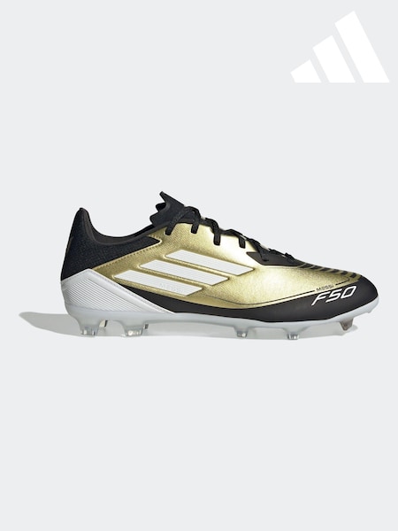 adidas Gold/White F50 League Messi Firm/Multi-Ground Boots (K85462) | €56