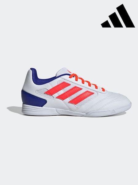 adidas White/Blue/Red Kids Super Sala II Indoor Football Boots (K85530) | €44