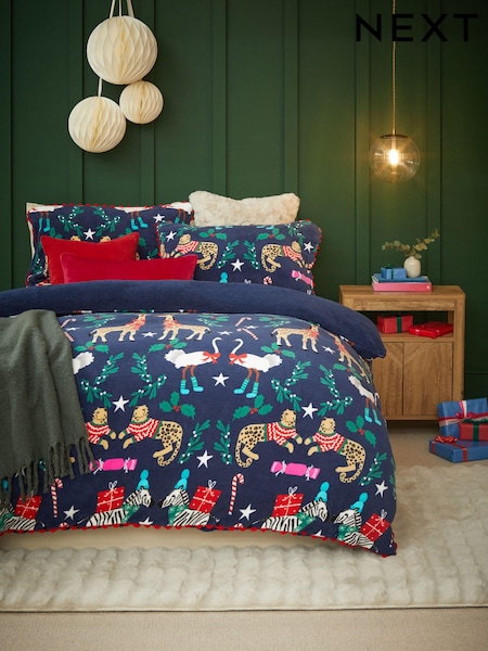 Christmas Safari Fleece Duvet Cover and Pillowcase Set (K85658) | € 21 - € 44