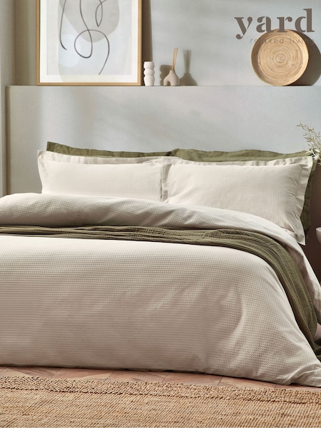 Yard Linen Waffle Textured 100% Cotton Duvet Cover Set (K85957) | €45 - €82