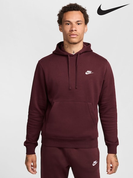 Burgundy Crush - Nike Club Pullover Hoodie (K85996) | kr882