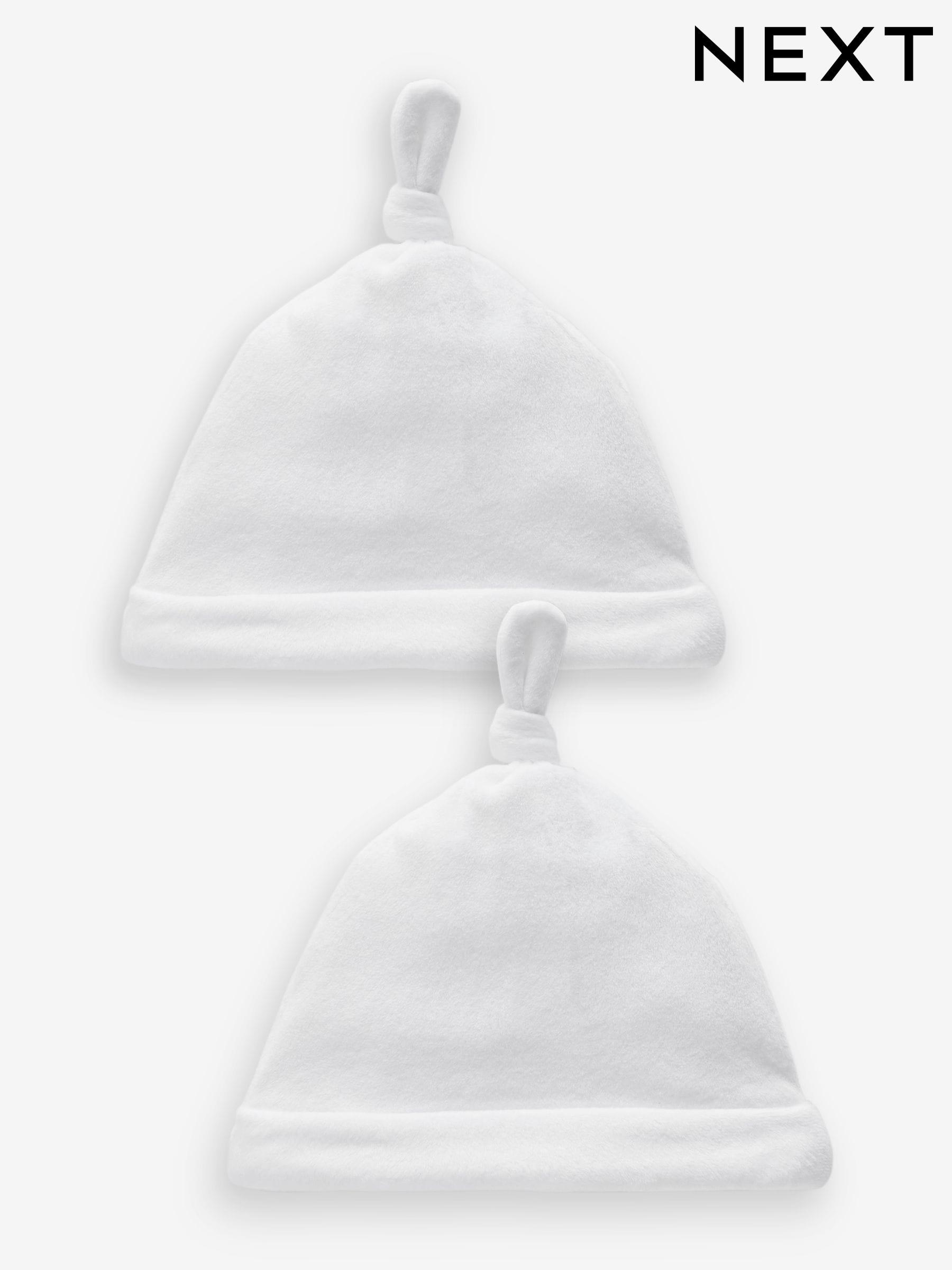 Plain white baby hats shop