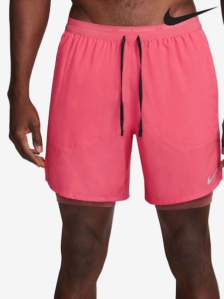 Nike Pink Dri-FIT Stride 7 Inch 2-In-1 Running Shorts (K86316) | €36