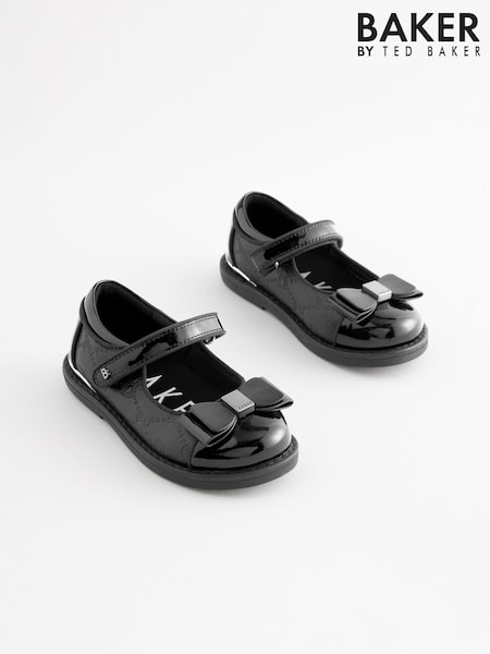 Baker by Ted Baker Girls Black Mary Jane Shoes with Bow (K86432) | €69 - €72