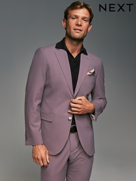 Purple Tailored Fit Motionflex Stretch Suit Jacket (K86493) | €16