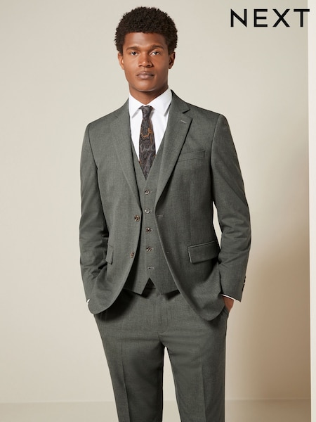 Marl Green Slim Fit Motionflex Stretch Suit Jacket (K86501) | AED346