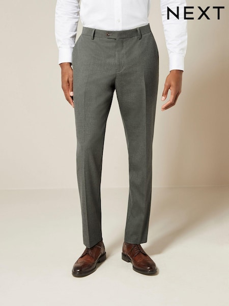 Marl Green Slim Fit Motionflex Stretch Suit Trousers (K86502) | R$ 385