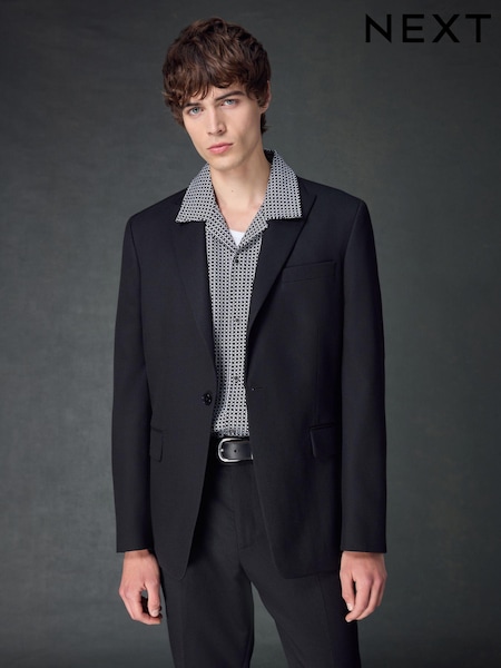 črna - Standardni kroj - Slim Fit Textured Stripe Suit Jacket (K86504) | € 58