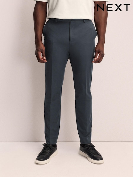 Grey Muscle Fit Motionflex Tech Suit Trousers (K86549) | 156 QAR
