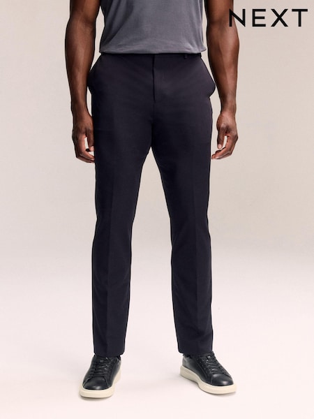 Black Muscle Fit Motionflex Tech Suit Trousers (K86556) | 111 QAR