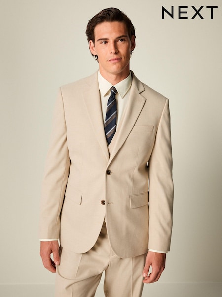 Neutral Slim Fit Flannel Suit Jacket (K86558) | LEI 567
