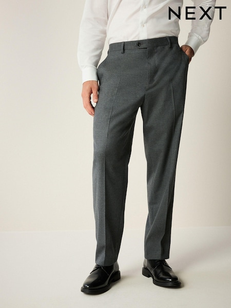 Grey Slim Fit Flannel Suit Trousers (K86563) | R$ 430