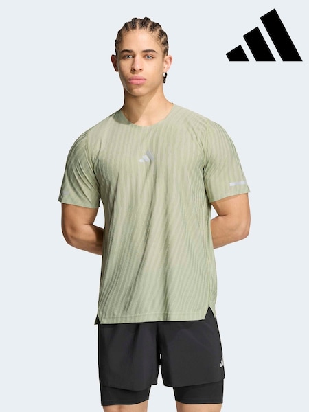 Green - Regular Adidas Adi365 Climacool+ Engineered T-shirt