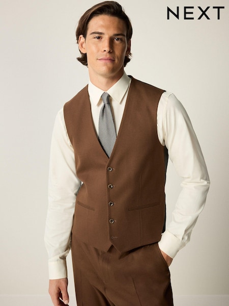 Brown Flannel Suit Waistcoat (K86865) | kr546