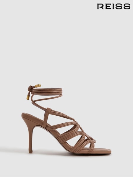 Reiss Nude Keira Strappy Open Toe Heeled Sandals (K87083) | €85