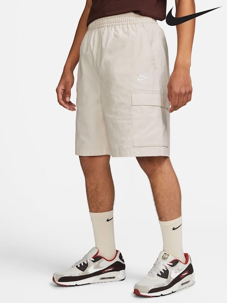 Light Wood Natural - Nike 100% Cotton Club Fleece Cargo Shorts (K87132) | 250 LEI