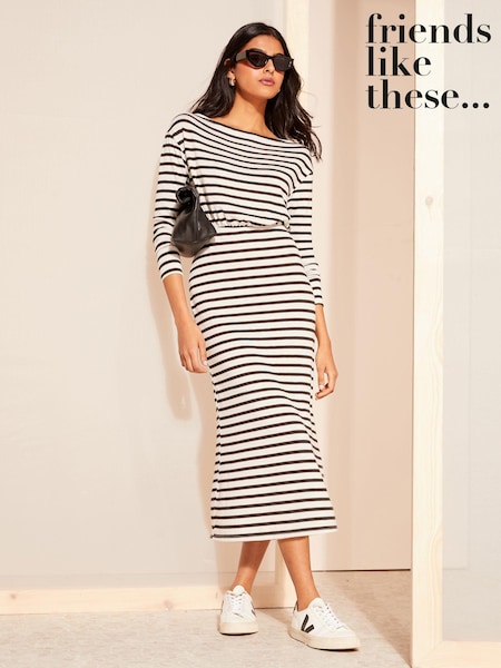 Friends Like These Jersey Slash Neck Midi Dress (K87276) | 25 €