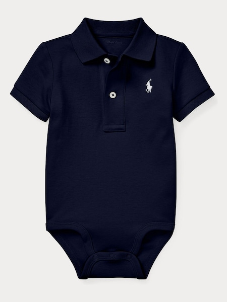 Polo Ralph Lauren Baby Navy Cotton Polo Romper (K87313) | € 25