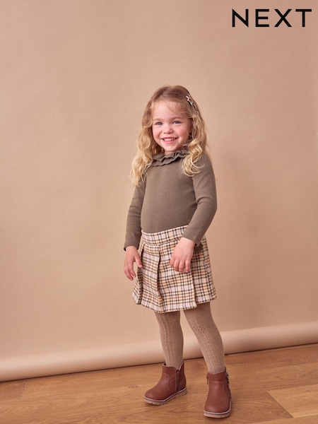 وردي - Kilt And Tights Set (3mths-10yrs) (K87513) | ‏74 د.إ.‏ - ‏ 88‏ د.إ.