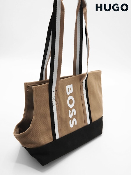 BOSS Brown Dog Canvas 100% Cotton Tote (K87537) | ₪823
