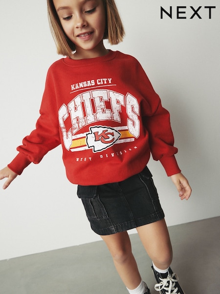 أحمر - Kansas City Chiefs NFL - License Sweatshirt (3-16yrs) (K87632) | ‏62 ر.ق. - ‏83 ر.ق.